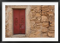 Tunisia, Ksour Area, Ezzahra, village doorway Fine Art Print