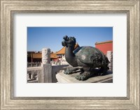 Turtle statue, Chinese symbol, Forbidden City, Beijing Fine Art Print