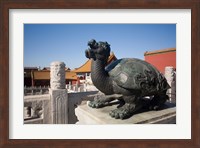 Turtle statue, Chinese symbol, Forbidden City, Beijing Fine Art Print