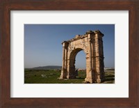 Tunisia, Dougga, Roman-era arch on Route P5 Fine Art Print