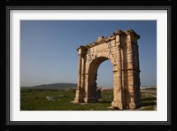 Tunisia, Dougga, Roman-era arch on Route P5 Framed Print