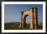 Tunisia, Dougga, Roman-era arch on Route P5 Framed Print