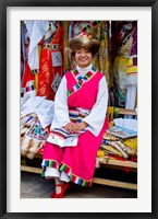 Withtibetan Traditional Clothing Display, Yunnan Province, China Fine Art Print