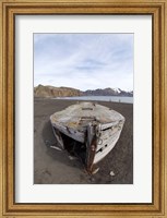 Wooden whaling boat, Deception Island, Antarctica Fine Art Print