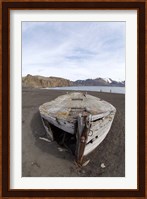 Wooden whaling boat, Deception Island, Antarctica Fine Art Print