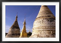 Whitewashed Stupas, Bagan, Myanmar Fine Art Print