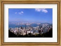 View of City from Victoria Peak, Hong Kong, China Fine Art Print