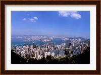 View of City from Victoria Peak, Hong Kong, China Fine Art Print