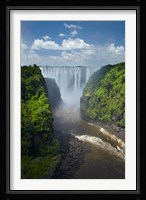Victoria Falls and Zambezi River, Zimbabwe Framed Print
