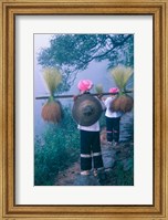Zhuang Girls Carrying Hay, China Fine Art Print