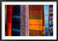 Woven Moroccan silk scarves, Fes, Morocco, Africa Fine Art Print