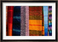 Woven Moroccan silk scarves, Fes, Morocco, Africa Fine Art Print