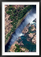 Zimbabwe, Victoria Falls, border of Zambia/Zimbabwe Framed Print