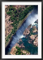 Zimbabwe, Victoria Falls, border of Zambia/Zimbabwe Framed Print