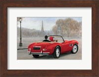 A Ride in Paris III Red Car Fine Art Print