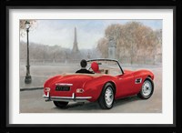 A Ride in Paris III Red Car Fine Art Print
