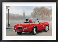 A Ride in Paris III Red Car Fine Art Print