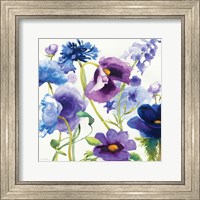 Blue and Purple Mixed Garden I Fine Art Print