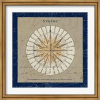 Sphere Compass Blue Fine Art Print