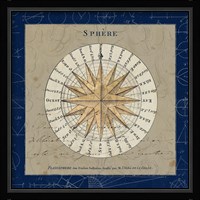 Sphere Compass Blue Fine Art Print