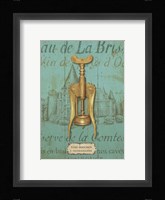 Antique Corkscrew III Blue Fine Art Print