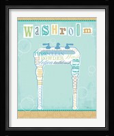 Bathroom Words Sink II Framed Print