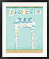 Bathroom Words Sink II Framed Print