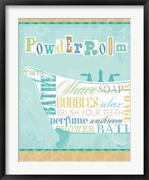 Bathroom Words Tub I Framed Print