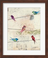 Birds on a Wire no Border Fine Art Print