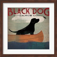 Black Dog Canoe Fine Art Print