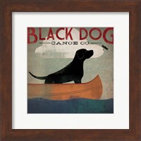 Black Dog Canoe Fine Art Print