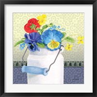 Blue Pansy III no Border Framed Print
