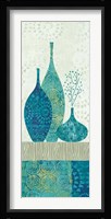 Blue Spice Stripe Panel II Framed Print