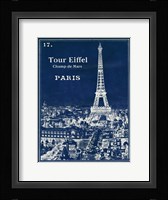 Blueprint Eiffel Tower Fine Art Print