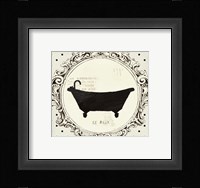Cartouche Bath Framed Print