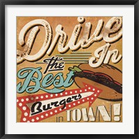 Diners and Drive Ins I Framed Print