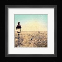 Eiffel Landscape Letter Blue I Fine Art Print