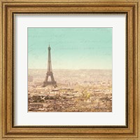 Eiffel Landscape Letter Blue II Fine Art Print