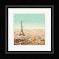 Eiffel Landscape Letter Blue II Fine Art Print