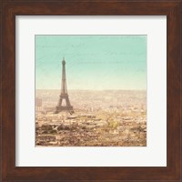 Eiffel Landscape Letter Blue II Fine Art Print