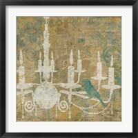 Faded Ornate I Aqua Fine Art Print