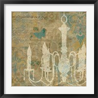 Faded Ornate II Aqua Fine Art Print