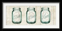 Flea Market Mason Jars Panel I v.2 Framed Print