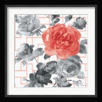 Geometric Watercolor Floral I Framed Print