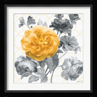 Geometric Watercolor Floral II Framed Print