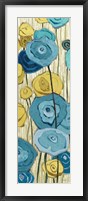 Lemongrass in Blue Panel II Framed Print