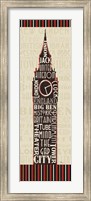 London City Words II Border Fine Art Print