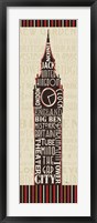 London City Words II Border Framed Print