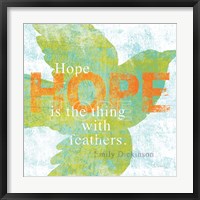 Letterpress Hope Framed Print