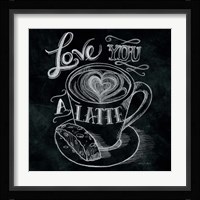 Love You a Latte  No Border Square Fine Art Print
